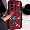 New Year Christmas Hat Case For Samsung Galaxy A55 A15 A14 A34 A35 A54 A52 A53 5G S24 Ultra FE S23 Plus Soft TPU Silicone Cover