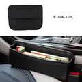 Car Seats Gap Bag Case Storage Bag PU Leather Auto Console Side Seat Pocket Organizer Reserved Charging Cable Hole Universal
