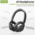 HTC HP06 Open-Ear Wireless Headphones Bluetooth V6.0 Airy Foldable AI Translate Headset for PC Laptop Phone TV Ultralight Hollow