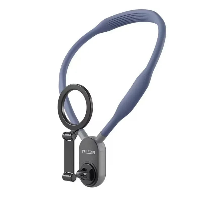 Magnetic Silicone First Angle Neck Holder for IPhone 16 15 14 13 12 Pro Max Samsung Xiaomi Outdoor Vlog Recording Selfie Holder