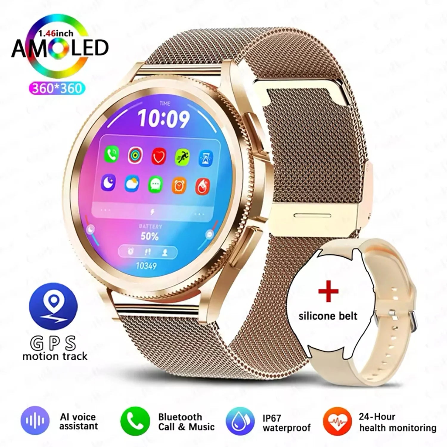 Watch 6 Classic Smart Watch Women For IOS Sports Mode Health Monitoring IP68 Waterproof Bluetooth Calling Smartwatch Men 2025New