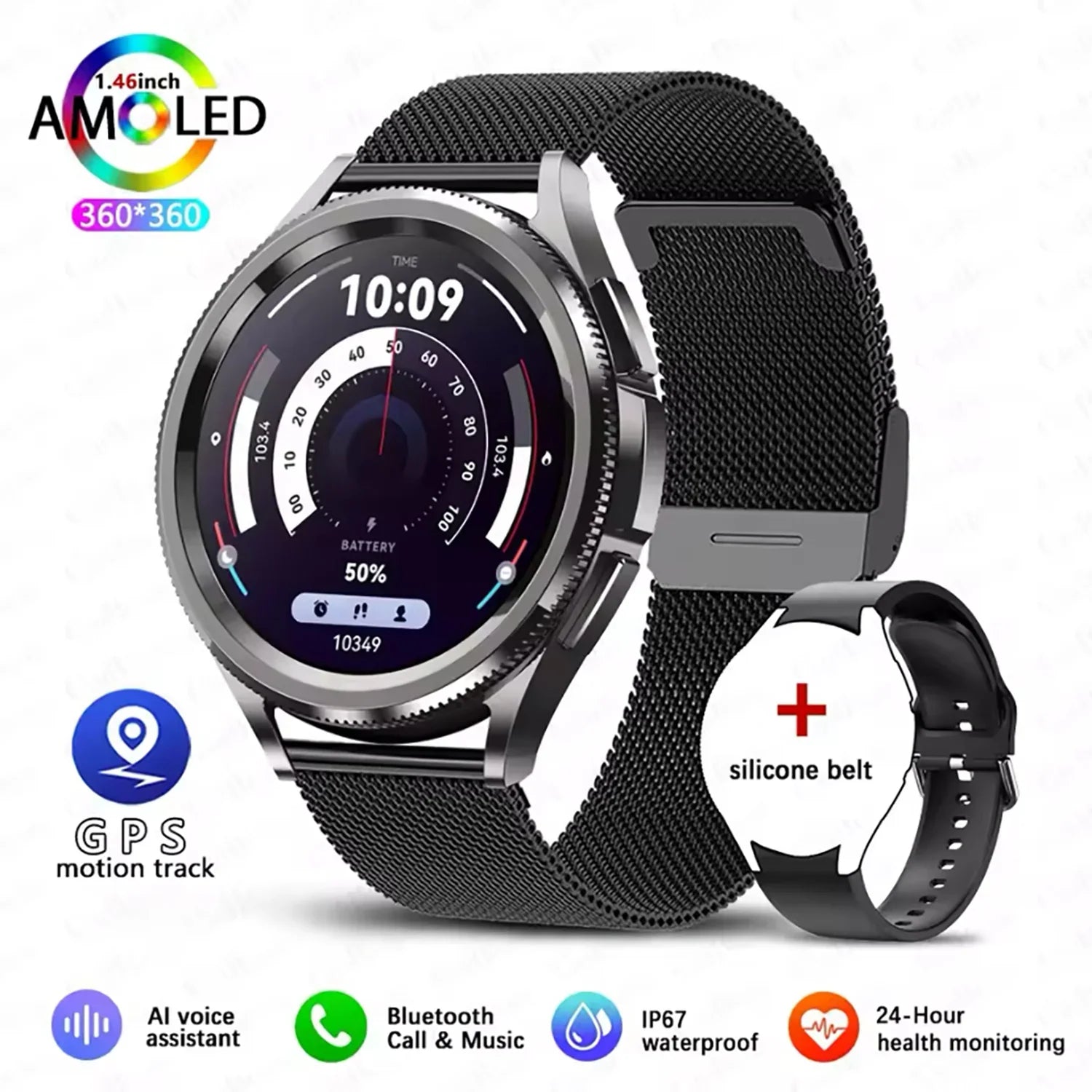 Watch 6 Classic Smart Watch Women For IOS Sports Mode Health Monitoring IP68 Waterproof Bluetooth Calling Smartwatch Men 2025New