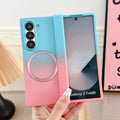 Magnetic for Magsafe Wireless Charging Gradient Phone Case for Samsung Galaxy ZFold 3 4 5 6 7 Liquid Silicone Bumper Cover Funda