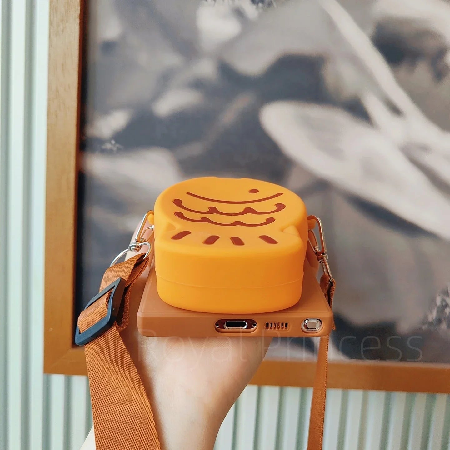 3D Cartoon Capybara Taiyaki Crossbody Strap Wallet Lipstick Bag Phone Case for Samsung Galaxy S25 S24 S23 S21 S20 Ultra Plus