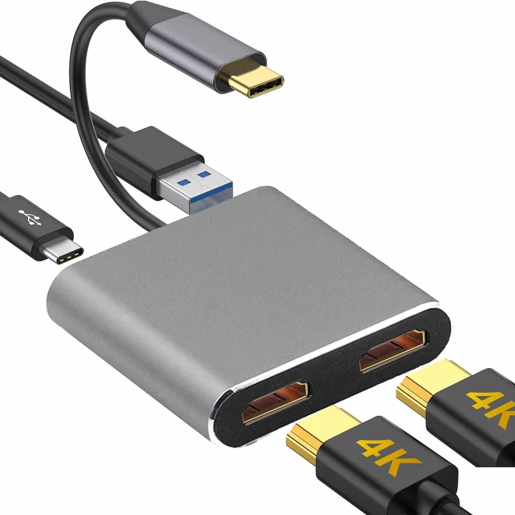 4k Display Usb C Thunderbolt3 Dual HdTV Extend 2 Monitors Usb 3.0 Hub Type-C Dock Pd Fast Charging For Macbook Pro Air