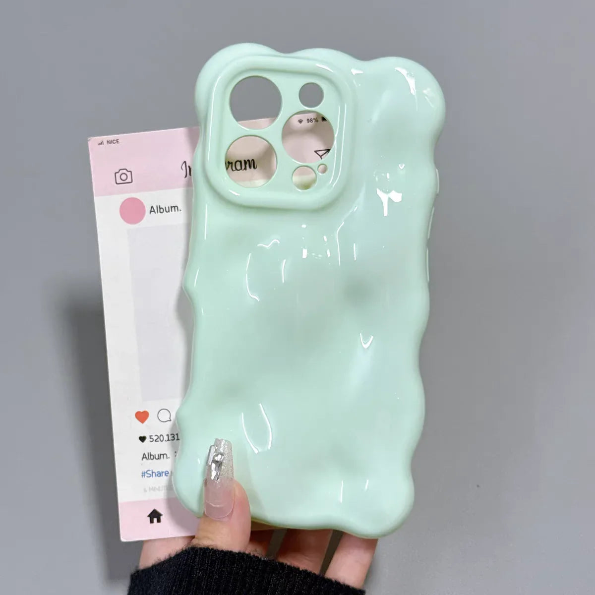 Fashion Meteorite Wave Bubble Silicone Phone Case For iPhone 16 15 Plus 14 13 12 11 Pro Max Luxury Wavy Candy Shockproof Cover