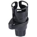 Universal Adjustable Car Cup Holder Expander 2-in-1 Car Organizer Snack Tray & Compass Design Portable Snack Rack Drink Storage