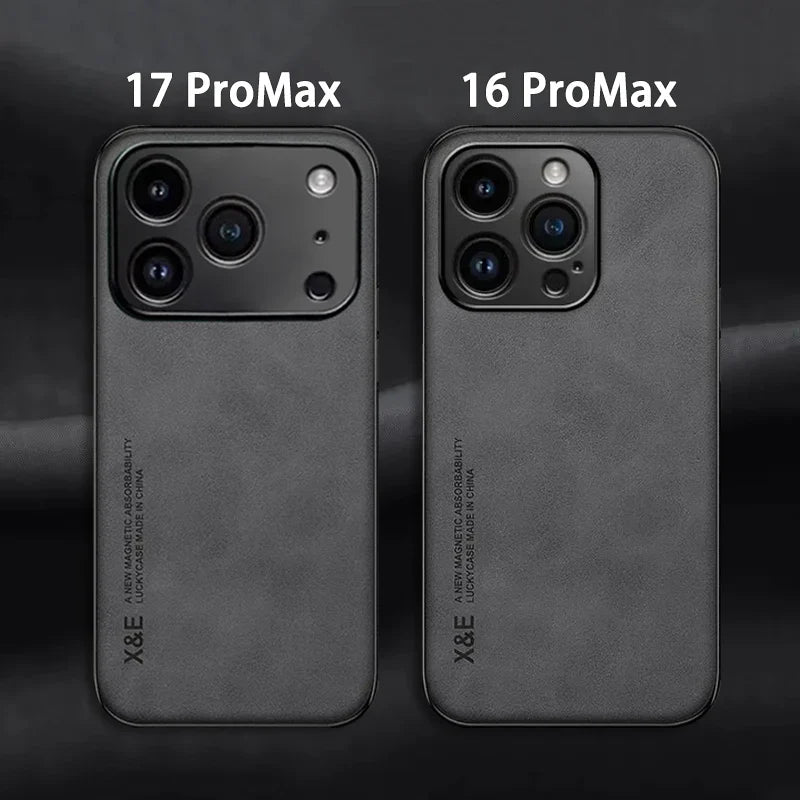 Luxury Leather Phone Case For iPhone 17 16 15 14 11 13 12 Pro Max 17 Air 16e 13 Mini Shockproof Cover For iPhone 15 14 16 Plus