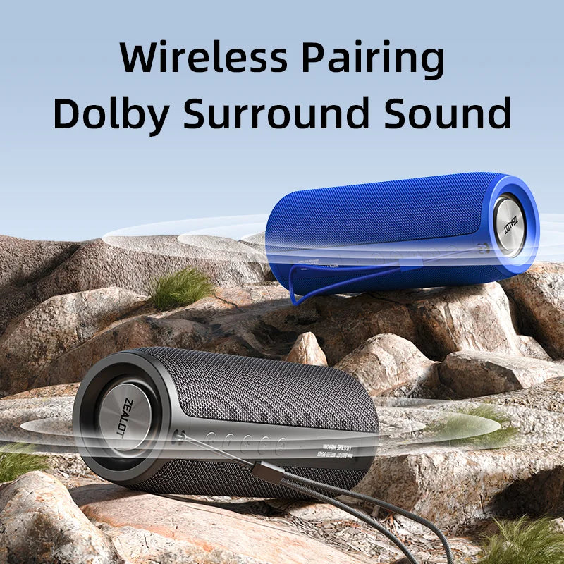 ZEALOT S51 Portable Bluetooth Speaker TWS Wireless Bass Subwoofer Waterproof Outdoor Speakers Boombox AUX TF Stereo Loudspeaker