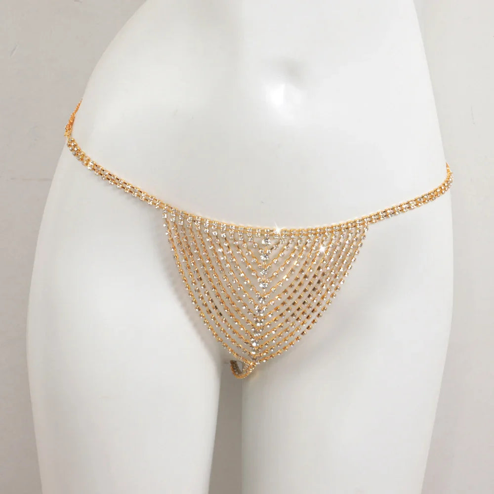 Festival Bikini Leg Chain Thong Set
