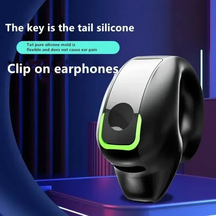 Ear Clip Headphones Bluetooth 5.3 Earbuds TWS Wireless Earphones with Microphone Sports HiFi Stereo Headset for Huawei Mate 60