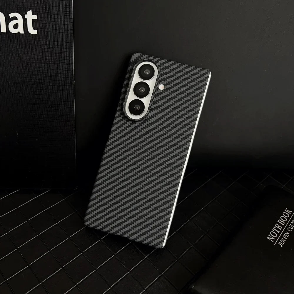 High-end Ultra Thin Carbon Fiber Phone Case for Samsung Galaxy Z Fold 7 6 5 4 3 Magsafe Wireless Charging Screen Protector Cover
