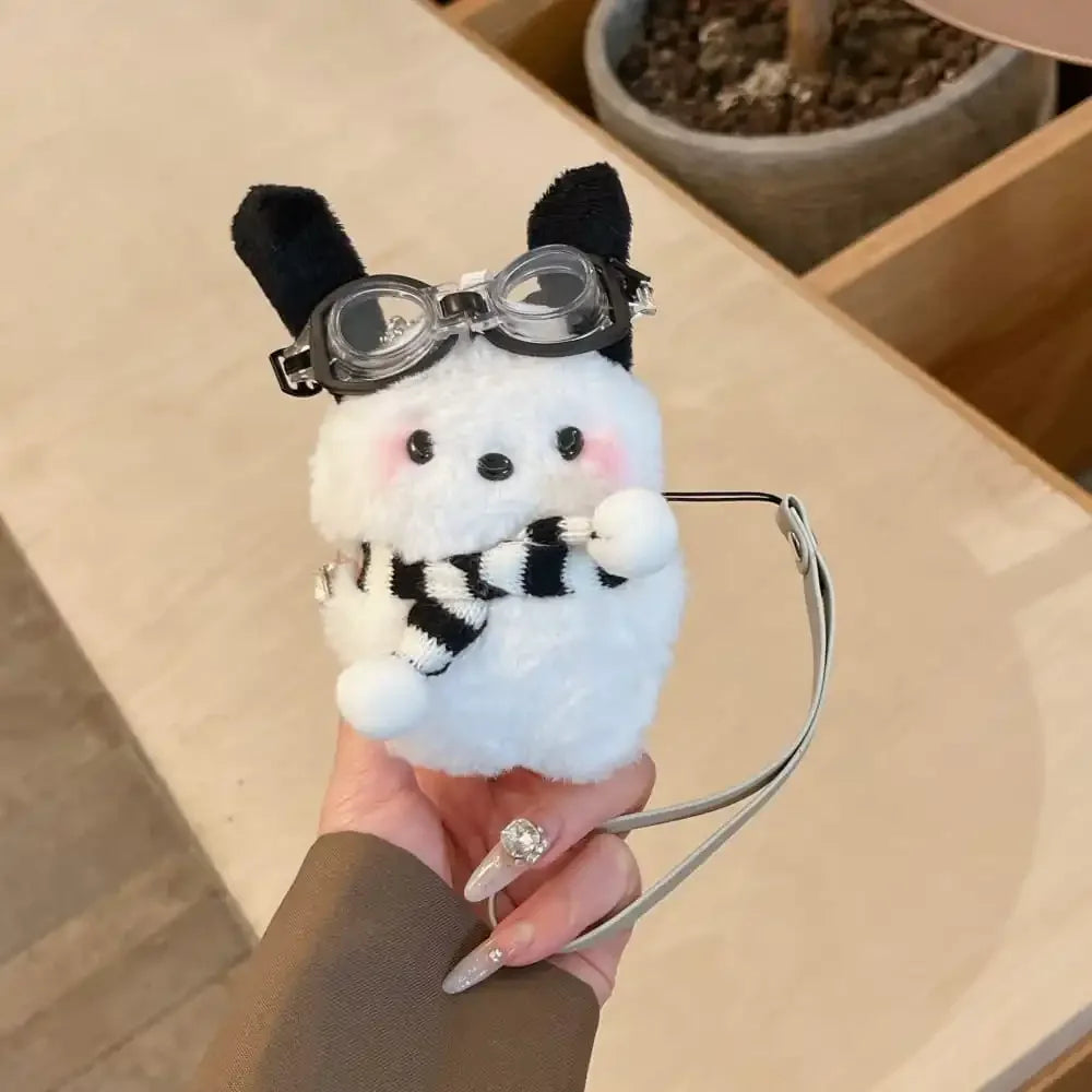 Cute Cartoon Anime Role Pochacco Earphone Protective Case for AirPods 1 2 3 Pro 2rd 4 Soft Lovely Plush Anti-fall Protect Cover