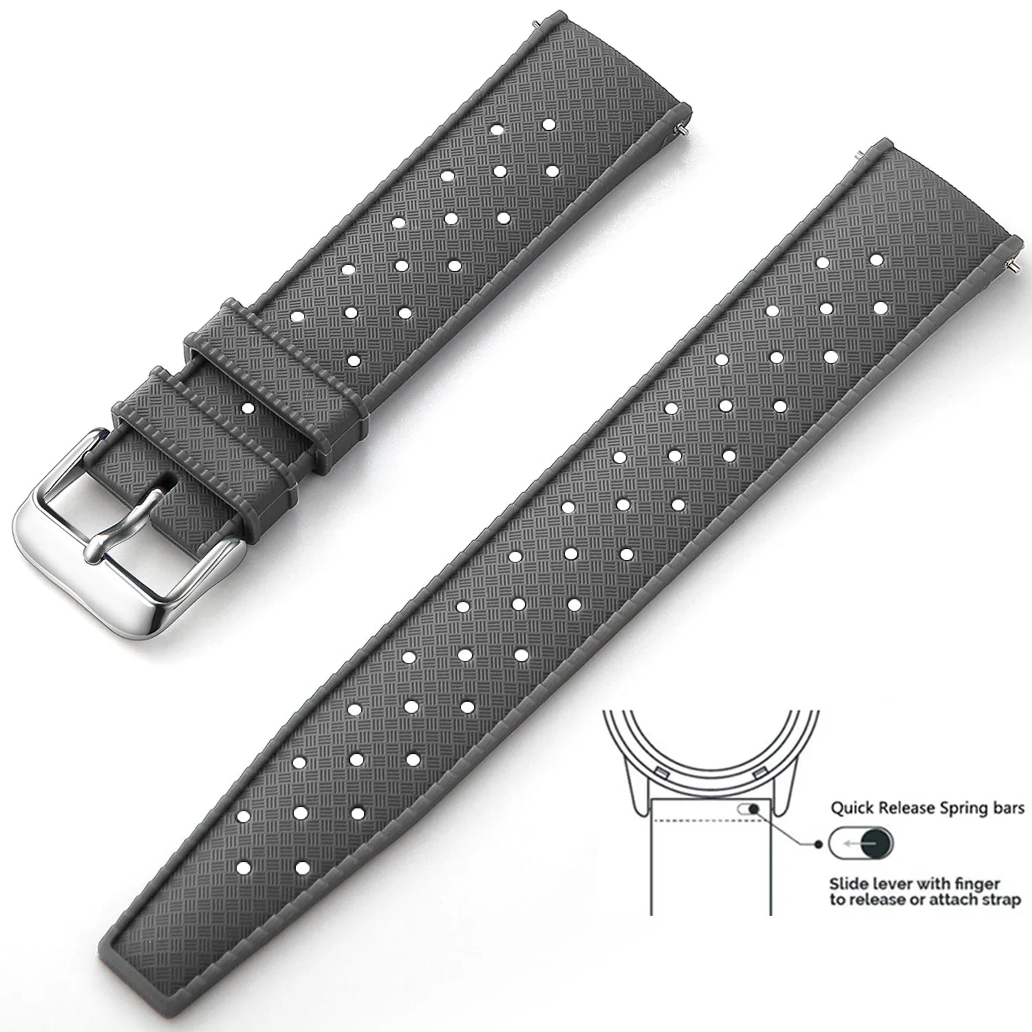 Tropical Silicone Watch Band Quick Release Watch Band 18mm 20mm 22mm Rubber Tropic Smart Watch Strap for Oris Seiko Citizen