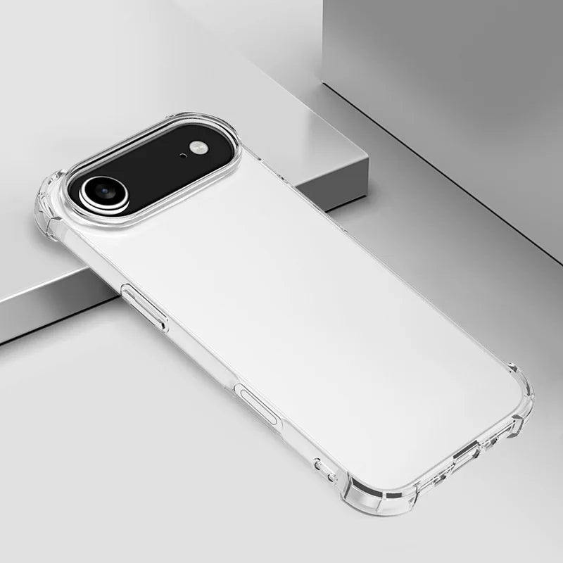 3D Airbag Silicone Soft Case For iPhone 17 Pro Max iPhone17 Air Ultra Thin Clear Back Cover For iPhone17ProMax 17Pro 17Air Slim