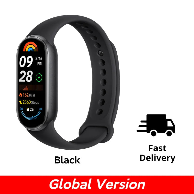 Global Version Xiaomi Smart Band 9 150+ Sports Modes Sleep Monitoring 1.62" AMOLED Display 21-day Battery Life