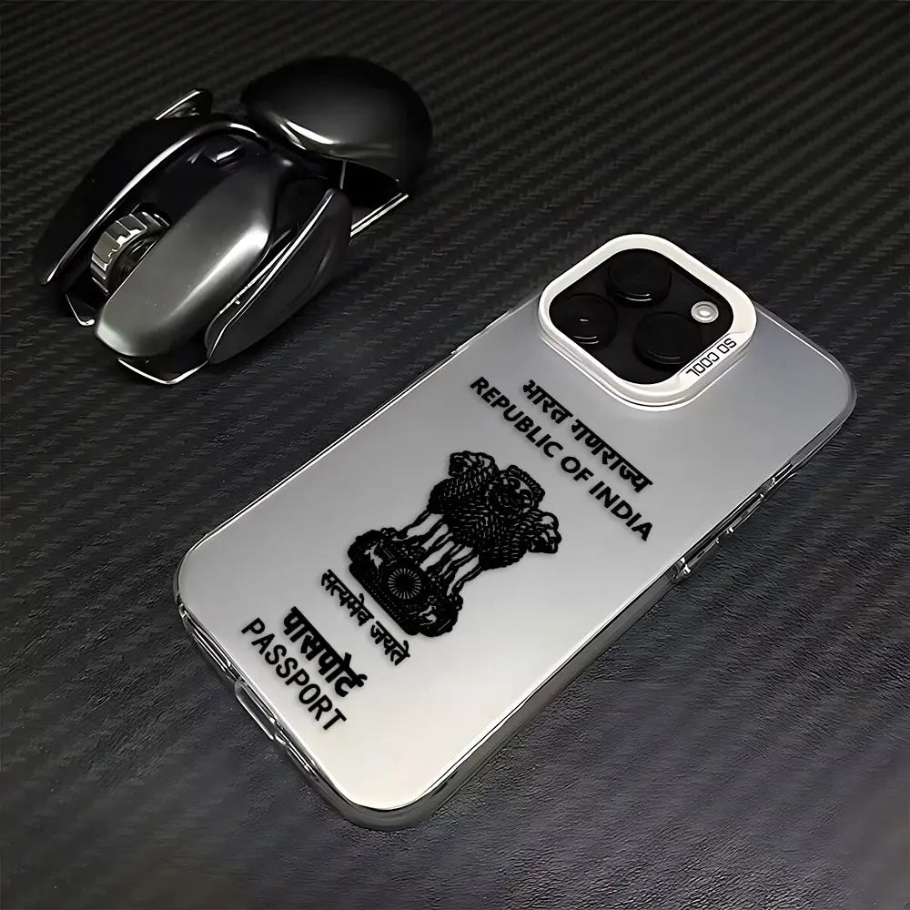India Passport Phone Case For iPhone 16 15 14 13 12 11 Pro Max X XR XSMAX 8 7 Plus Candy Matte Shockproof Back Cover