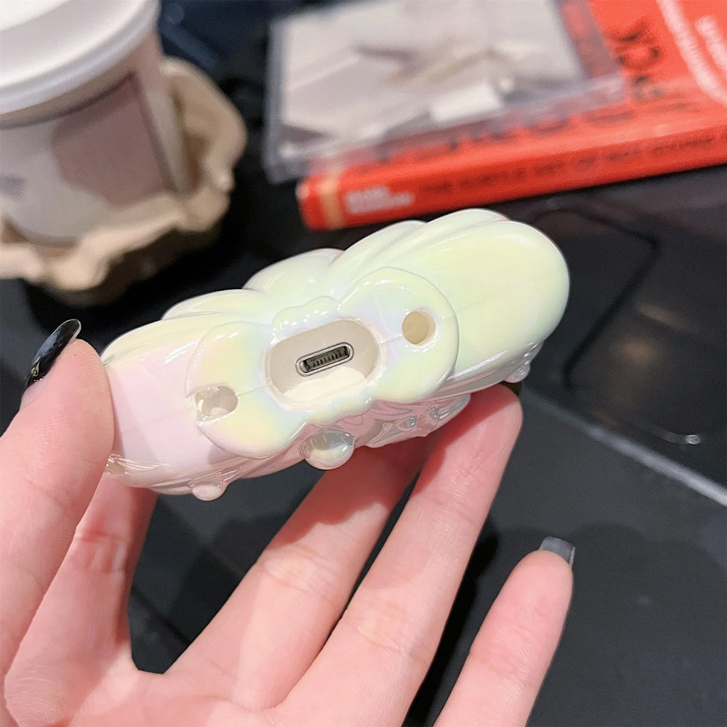Plating Seashell Case For AirPods Pro 2 Protective Sleeve For Airpods 3 2 1 Earphone Accessories With Pendant Cover