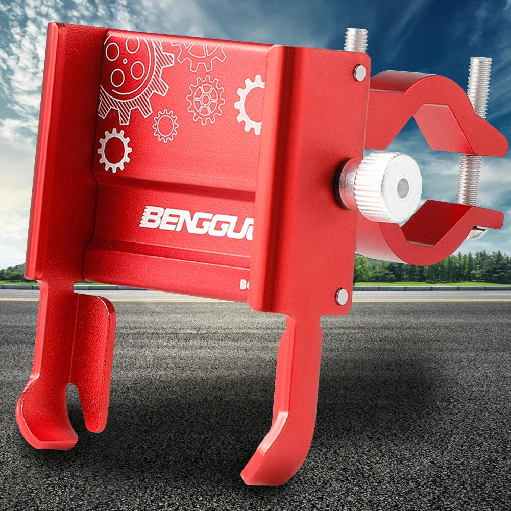 Handlebar Mobilephone Support Aluminium Alloy Bike Phone Support Bracket 360 Degree Rotation Shockproof Cycling Accessories