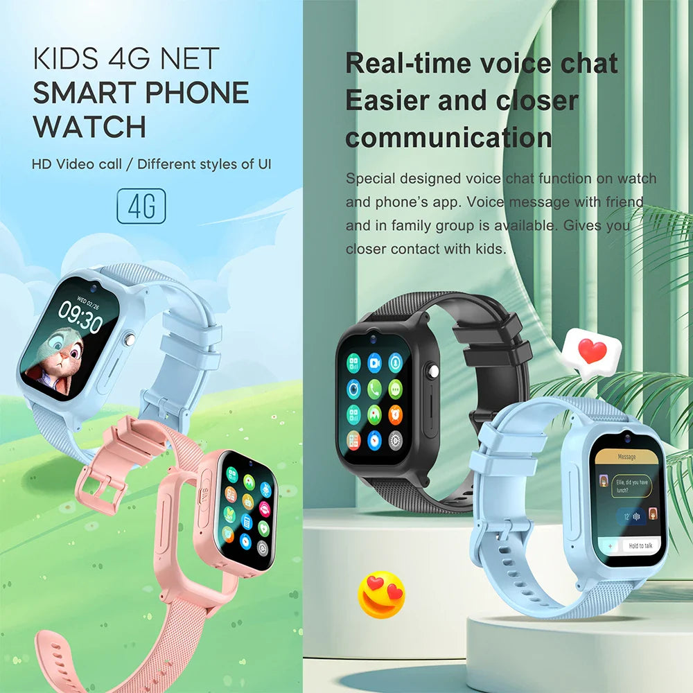 New 4G Smart Watch Kids GPS WIFI Video Call SOS Child Smartwatch Camera Monitor Tracker Location Phone Watch Boys Girls Gifts