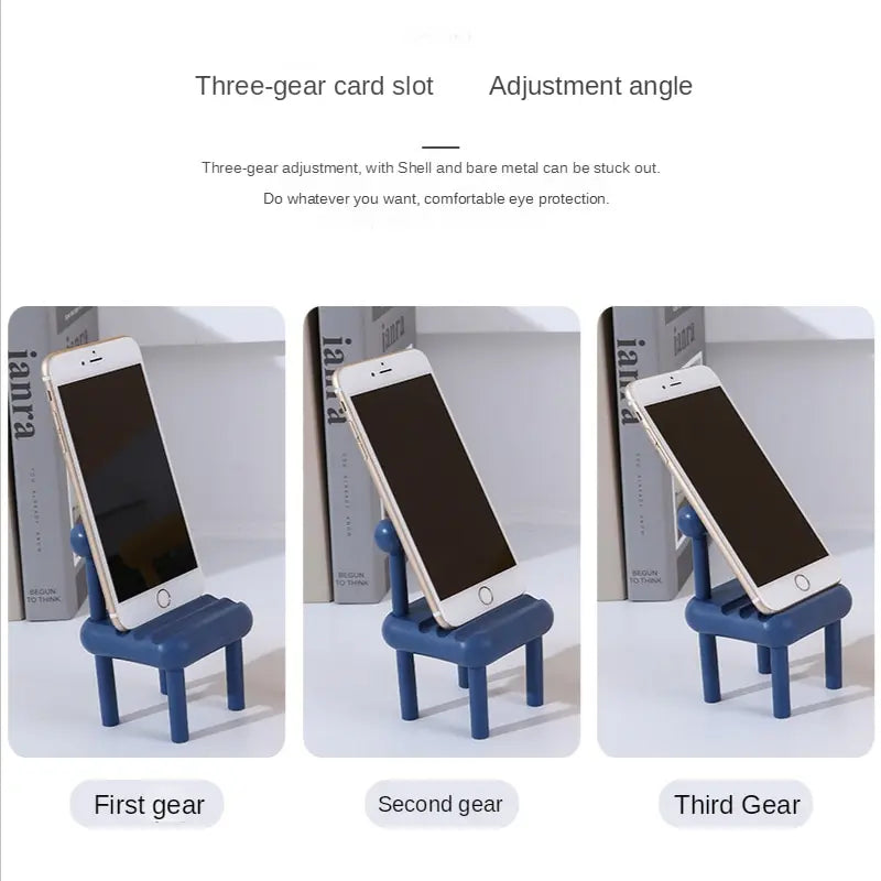 2pcs Cute Chair Mobile Phone Holder Adjustable Desktop Cell Phone Bracket Desktop Decor Lazy Bracket Catch up Bracket Wholesale