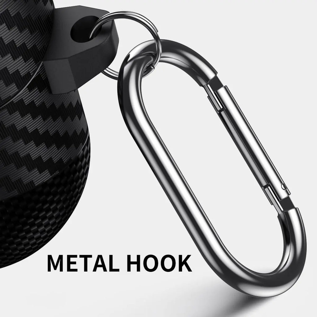 Lock Case For Samsung Galaxy Buds 3Pro with Keychain Funny TPU Cool Skull Carbon Fiber Protective Case For Samsung Galaxy Buds 3