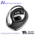 Ai Two-Way Real time Translators Earphone 144 Languages Wireless Bluetooth Smart Voice Translator Headphones For Travel Business