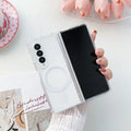 Magsafe Wireless Charging Case For Samsung Galaxy Z Fold 6 5 4 3 Z Fold3 Fold4 Fold5 Fold6 Transparent Shockproof Phone Cover
