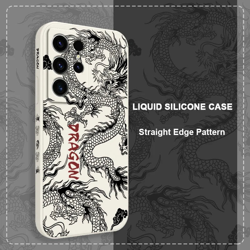 Devil Dragon Phone Case For Samsung Galaxy S24 S23 S22 S21 S20 S10 S10E Ultra Plus FE Note 20 Ultra 10 Plus Cover