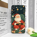 Merry Christmas Tree Santa Claus Pattern Phone Case for Samsung Galaxy S25 S24 S23 Ultra S22 Plus S21 FE M53 M34 M55 Soft Covers