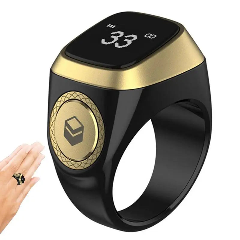 22/18mm Iqibla Smart Tasbih Tally Counter for Muslims Zikr Ring Digital Tasbeeh 5 Prayer Time Vibration Reminder Waterproof