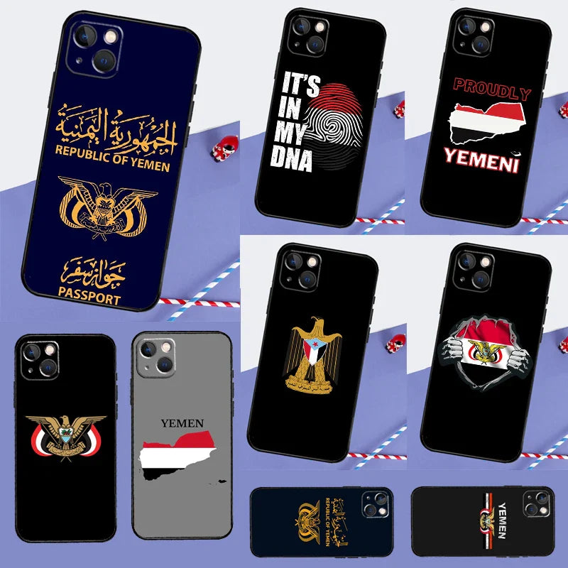 Yemen Flag Phone Case For iPhone 16 15 11 12 13 14 Pro Max Mini XS XR X 7 8 Plus Soft TPU Cover