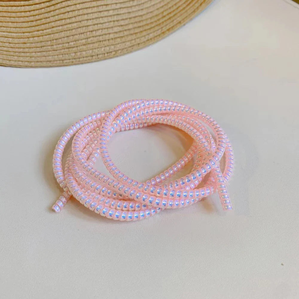 1.6M USB Charging Data Line Cable Protector Wire Cord Protection Spring Wrap Cable Winder Organizer Home Desk Accessories