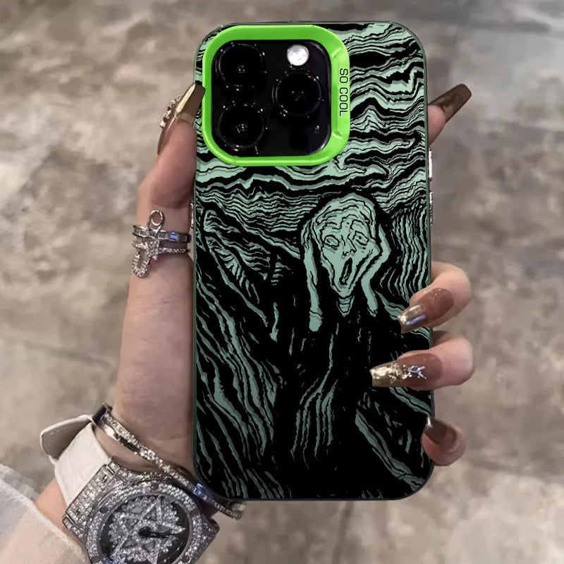Cry of the Night Phone Cases For IPhone 15 Pro Max 11 12 13 14 Pro Max X XR XSMax 7/8 15 Plus Laser Plated Silicone Bumper Cover
