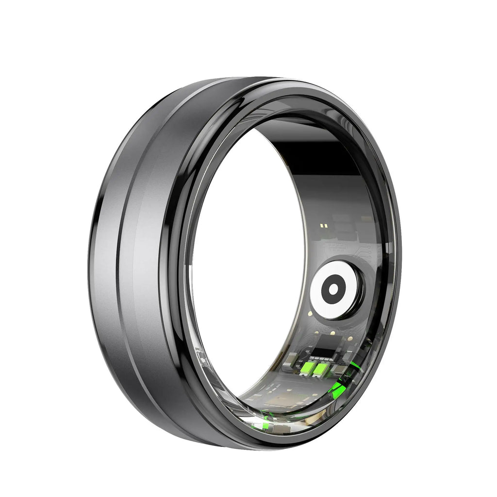 R06 Smart Ring Men Women, Heart Rate And Blood Oxygen Monitor Ip68 5atm Waterproof Bluetooth Connected Wise Multi-sport Mode