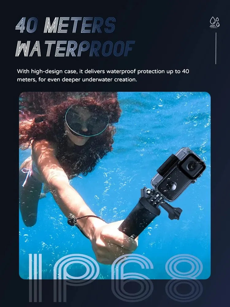 SJCAM C200 Pro 4K Action Camera with Portable Body 5M Body Waterproof FHD 6-Axis GYRO Video Body 5G WiFi Night Vision Sports DV