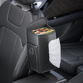 Leather Car Storage Bag  Auto Seat Organizer Tissue Bag Water Cup Holder Mesh Storage Pocket Car Storage Box With Hanging
