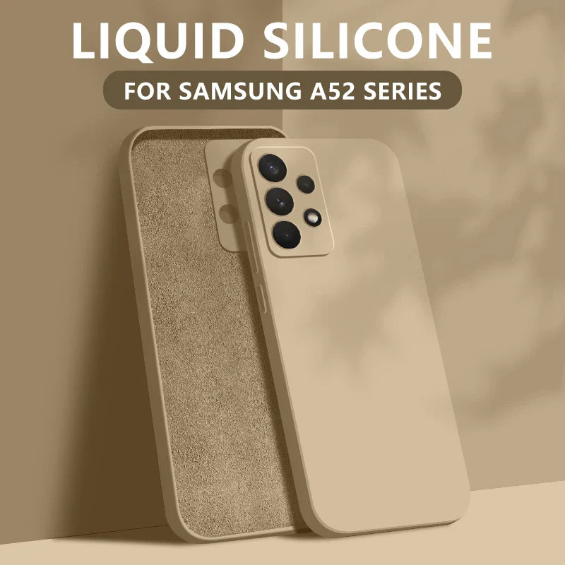 Liquid Silicone Case For Samsung Galaxy S25 Edge S25 S24 S23 S22 Ultra Plus S24 FE A56 A54 A53 A55 A16 Camera Protect Soft Cover