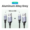 Ugreen Micro USB Cable 3A Nylon Fast Charging USB Type C Cable for Samsung Xiaomi HTC USB Charger Data Cable Mobile Phone Cable