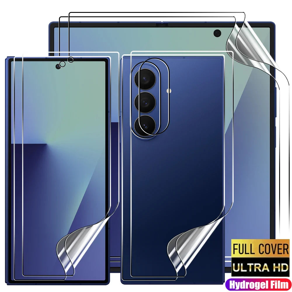 Flexible Hydrogel Film for Samsung Galaxy Z Fold 7 HD Clear Front Back Full Cover Screen Protectors for Samsung Galaxy Z Fold 7