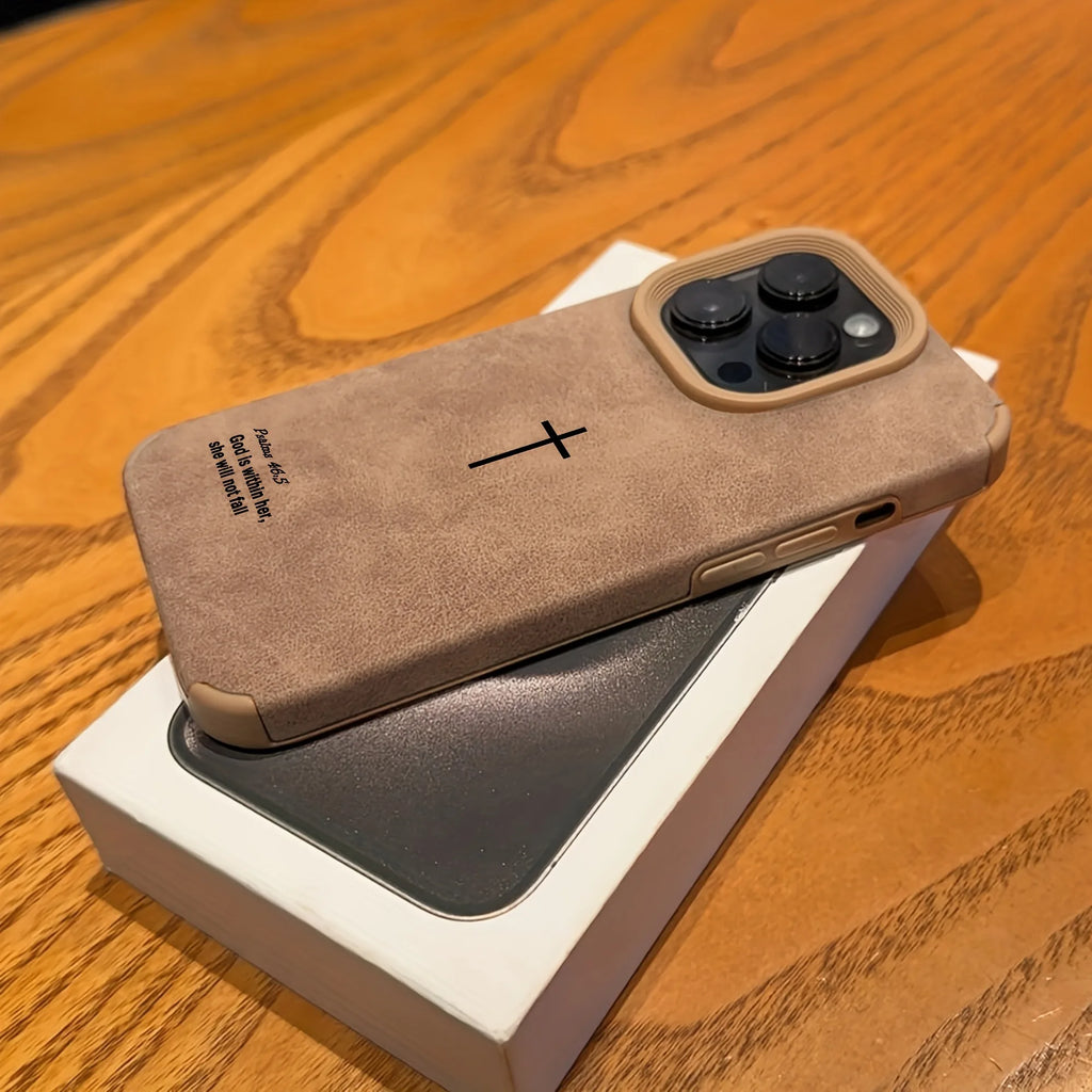Simple Elements Suitable For iPhone 17 16 Pro 16 PLUS 16 Pro Max 15 14 13 12 11 XS MAX XR Phone Case Faux Leather Textured Cover