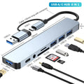 8 In 2 USB 3.0 HUB USB C HUB USB C Docking Station High Speed Transmission SD TF Card Reader Dock For PC Laptop Macbook Desktops