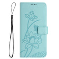 for Funda iPhone 17 16 15 14 13 12 11 Pro Max Lotus Leather Phone Case for Etui iPhone 17 Air 16E 15 Plus Cases Flip Cover Women