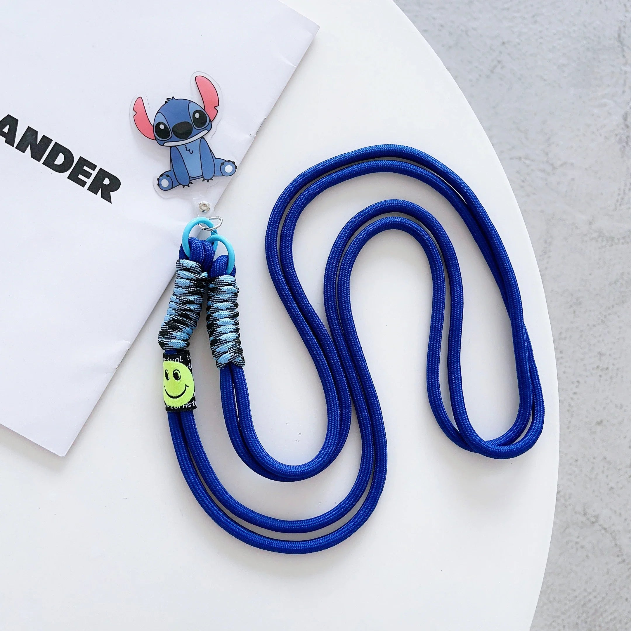 New colorful woven cartoon lanyard mobile phone lanyard wrist strap Crossbody rope anti-loss rope key bag multi-purpose lanyard