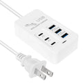 PD Quick Charging Wall Chargers USB Hub Adapter 6 Ports USB Type C Desktop EU US Plug Slots Charging Extension Socket Outlet