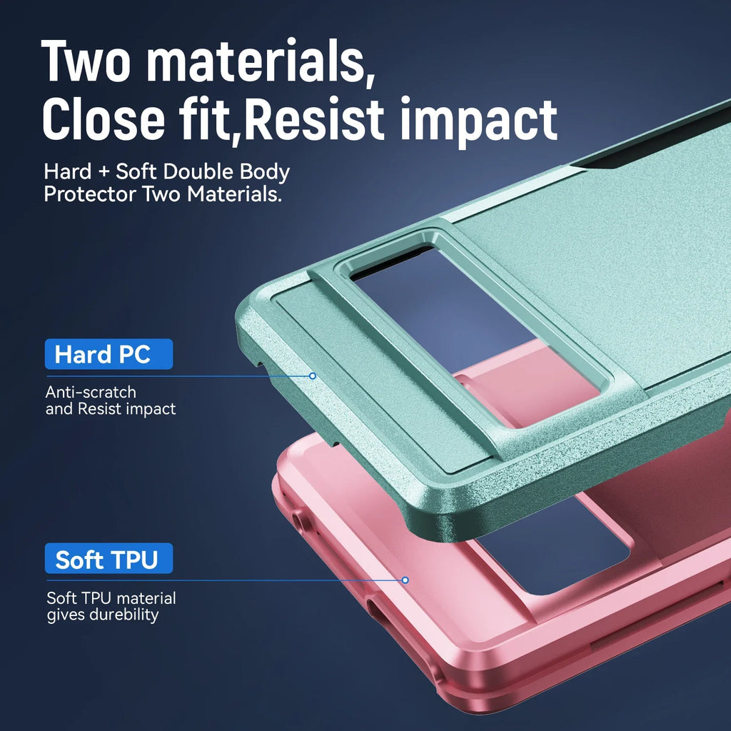 Military Heavy-Duty Magnetic Ring Stand Phone Case For Google Pixel 9 8A 8 7 7A 6 6A Pro Rugged Matte Shockproof Defender Cover