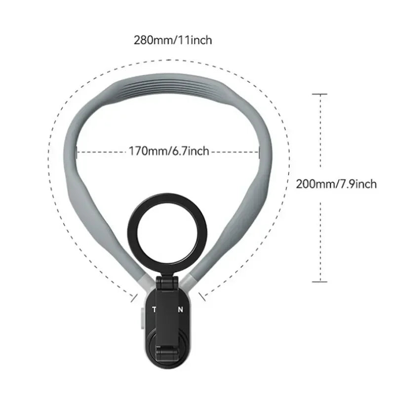 Magnetic Silicone First Angle Neck Holder for IPhone 16 15 14 13 12 Pro Max Samsung Xiaomi Outdoor Vlog Recording Selfie Holder