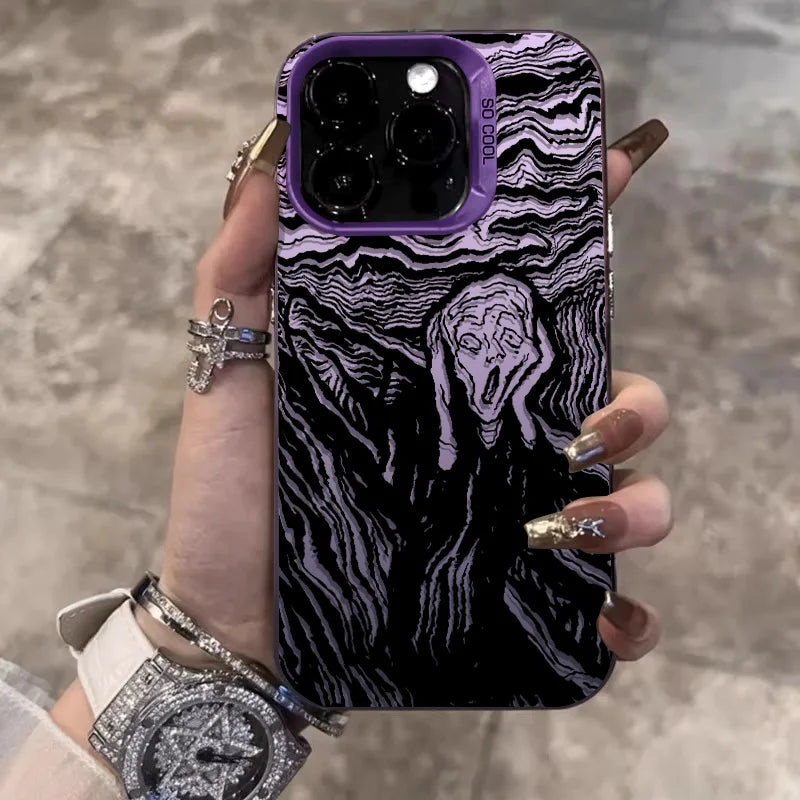 Cry of the Night Phone Cases For IPhone 15 Pro Max 11 12 13 14 Pro Max X XR XSMax 7/8 15 Plus Laser Plated Silicone Bumper Cover