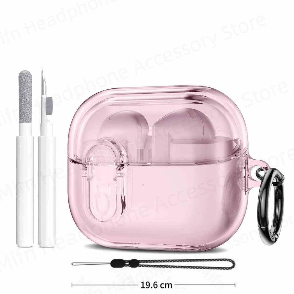 2025 Cover for Buds Pro 3 Funda Buzz3 Pro Galaxy Samsung 3D Transparent Shell Simple Secure Lock Case for Galaxy Buds 3 Pro Capa