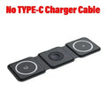 Foldable 3-in-1 Wireless Charger Dock For iPhone 16 15 14 13 12 Pro Max Apple Watch 10/9/8/7/6/5 AirPods Pro Fast Charging Pad